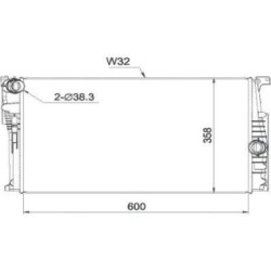 Radiator DIEDERICHS DCM1597 OE Ref 17118672107