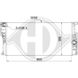 Radiateur DCM1597 pour BMW OE 17117600520 DIEDERICHS