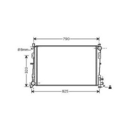 Radiateur DCM1629 pour CHRYSLER VOYAGER OE K05142488AA