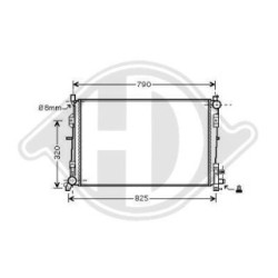 Radiateur DCM1629 pour CHRYSLER VOYAGER OE K05142488AA DIEDERICHS
