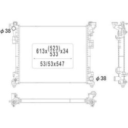 Radiator DIEDERICHS DCM1632 OE Ref 00K04677755AF