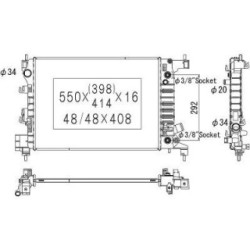 Radiator DIEDERICHS DCM1640 OE Ref 95460092