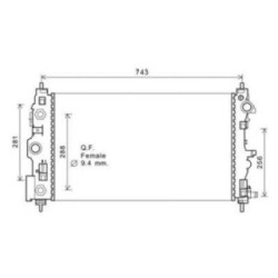 Radiator DIEDERICHS DCM1642 OE Ref 13267667