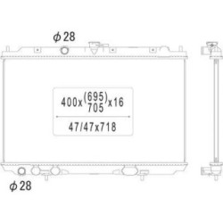 Radiator DIEDERICHS DCM1827 OE Ref 21410BU001
