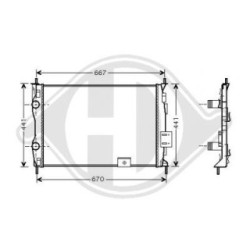 Radiateur DCM1856 pour NISSAN QASHQAI OE 21400JD200 DIEDERICHS