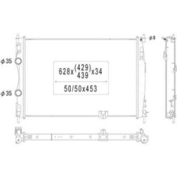 Radiator DIEDERICHS DCM1859 OE Ref 21400JD71A