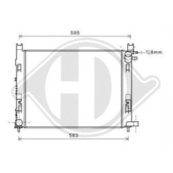Radiateur DCM1885 pour DACIA, RENAULT OE 214100055R DIEDERICHS