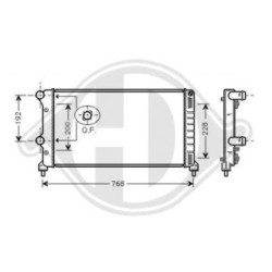 Radiateur DCM1961 pour FIAT DOBLO OE 51779233 DIEDERICHS