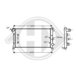 Radiateur DCM1974 pour FIAT PANDA OE 46798743 DIEDERICHS