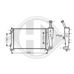 Radiateur DCM1979 pour FIAT, LANCIA OE 51706942 DIEDERICHS