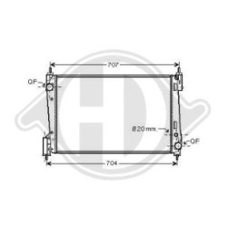 Radiateur DCM1980 OE 55700448 DIEDERICHS