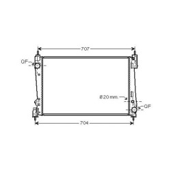 Radiator DIEDERICHS DCM1981 OE Ref 51840476