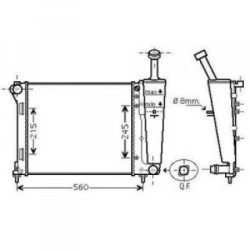 Radiator DIEDERICHS DCM2008 OE Ref 51939068