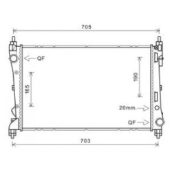 Radiator DIEDERICHS DCM2012 OE Ref 51938013