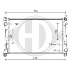 Radiateur DCM2012 pour FIAT DOBLO OE 51812209 DIEDERICHS