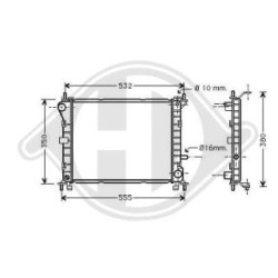 Radiateur DCM2063 pour FORD FOCUS OE 1061185 DIEDERICHS
