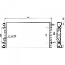 Radiator DIEDERICHS DCM2072 OE Ref 1114765