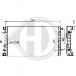 Radiateur DCM2072 pour FORD MONDEO OE 1114764 DIEDERICHS