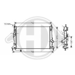 Radiateur DCM2079 pour FORD, MAZDA, VOLVO OE 1305492 DIEDERICHS