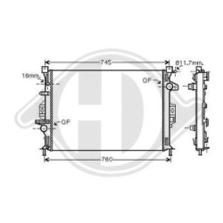 Radiateur DCM2096 pour FORD, LAND ROVER, VOLVO OE 1377541 DIEDERICHS