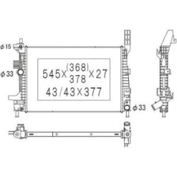 Radiator DIEDERICHS DCM2101 OE Ref 1 720 432