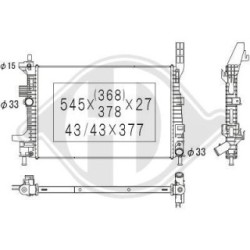Radiateur DCM2101 pour FORD FOCUS OE 1703514 DIEDERICHS