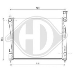 Radiateur DCM2123 pour JEEP GRAND OE 00K55038001AH DIEDERICHS