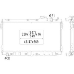 Radiator DIEDERICHS DCM2230 OE Ref B61P15200A
