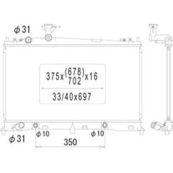 Radiator DIEDERICHS DCM2250 OE Ref LF2115200A