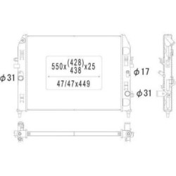Radiator DIEDERICHS DCM2265 OE Ref LFG715200G