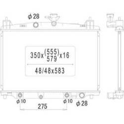 Radiator DIEDERICHS DCM2266 OE Ref ZY8415200A