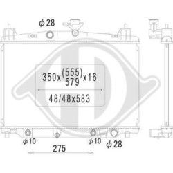 Radiateur DCM2266 pour MAZDA 2 OE ZY8415200A DIEDERICHS