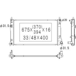 Radiator DIEDERICHS DCM2280 OE Ref LFYA15SB0