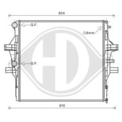 Radiateur DCM2302 pour IVECO DAILY OE 0005801255814 DIEDERICHS