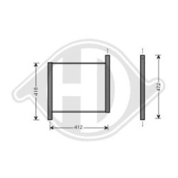 Radiateur DCM2304 pour SMART CABRIO, CITY-COUPE DIEDERICHS