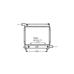 Radiator DIEDERICHS DCM2314 OE Ref 201 500 40 03