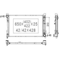 Radiator DIEDERICHS DCM2386 OE Ref A2035000503