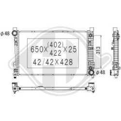 Radiateur DCM2386 pour MERCEDES OE 2035001203 DIEDERICHS
