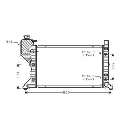Radiator DIEDERICHS DCM2408 OE Ref A9015003800