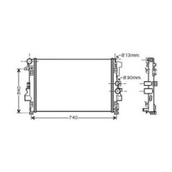Radiator DIEDERICHS DCM2413 OE Ref A6395011101