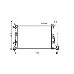 Radiator DIEDERICHS DCM2414 OE Ref A1695000303