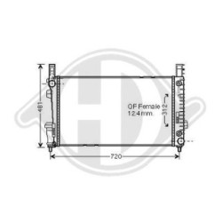 Radiateur DCM2415 pour Mercedes Classe A et Classe B DIEDERICHS