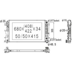 Radiator DIEDERICHS DCM2417 OE Ref A9065001402