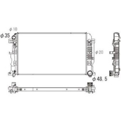 Radiator DIEDERICHS DCM2419 OE Ref 2E0121253