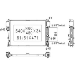 Radiator DIEDERICHS DCM2420 OE Ref A2215000203