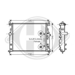 Radiateur DCM2424 pour Mercedes Classe GL, Classe M DIEDERICHS