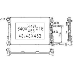 Radiator DIEDERICHS DCM2430 OE Ref A2045000303