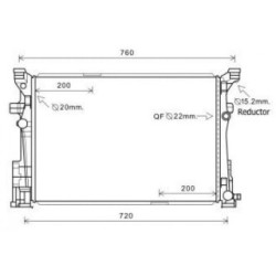 Radiateur DCM2440 pour MERCEDES OE A2465001303