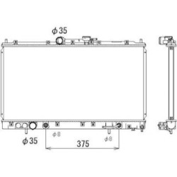 Radiator DIEDERICHS DCM2477 OE Ref MR212449