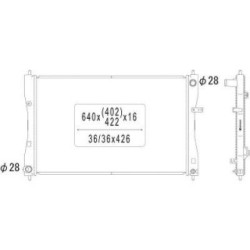 Radiator DIEDERICHS DCM2512 OE Ref A4545001103